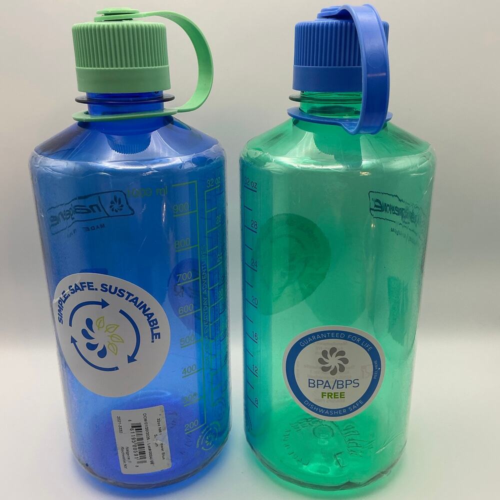 Nalgene Wide Mouth Water Bottles Set of 2 BPA-Free Made in USA